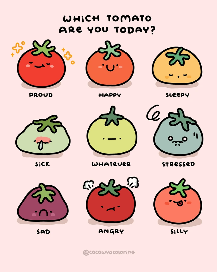 Un omaggio da colorare Coco Wyo a tema pomodoro